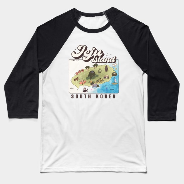 jeju island Baseball T-Shirt by nelkrshop